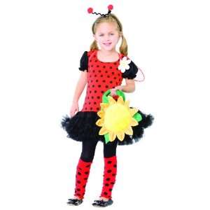   By Leg Avenue Daisy Bug Child Costume / Black/Red   Size Small (4 6