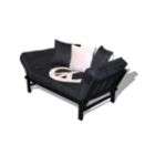American Furniture Alliance Black/White Hudson Metal Combo Futon