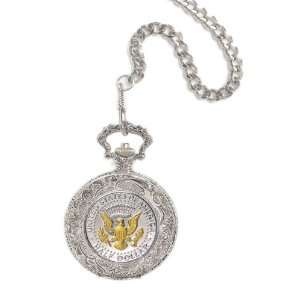 Selectively Gold layered Presidential Seal Pocket Watch 
