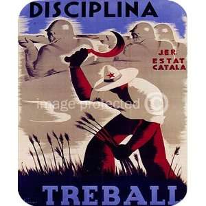  Disciplina Spanish Civil War Vintage Propaganda MOUSE PAD 