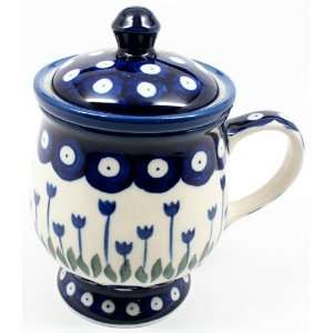  Polish Pottery 8oz Tea Cup w/ Infuser
