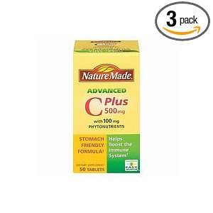 Nature Made C 500mg High Absorption with 25mg Bioflavonoids, 50 