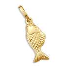 Showman Jewels 14k Yellow Gold Fish on a Hook Charm Pendant New Small 