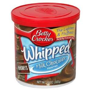 Betty Crocker Whipped Frosting, Milk Chocolate, 12 oz (Pack of 8)