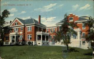 LOCKPORT NY City Hospital c1910 Postcard  