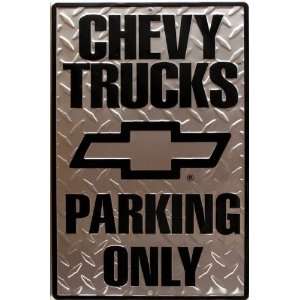  Tin Sign Chevy Truck Parking 