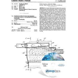  NEW Patent CD for PNEUMATIC FEED SYSTEM FOR UNIFORM SUPPLY 