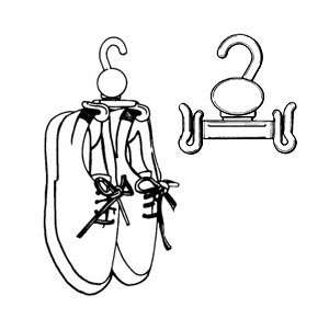 Hang A Pair Shoe Hangers   3 7/8W x 3 7/8H   Natural  