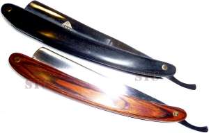 Straight Razor Shaving w Solid Wood Hande Stainless Steel Blade Master 