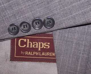 46S Ralph Lauren 100% WOOL CHARCOAL GRAY 3 Button Business Career Suit 