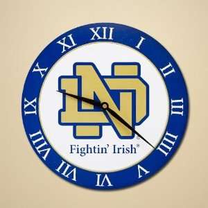 Notre Dame Fighting Irish 12 Wooden Wall Clock:  Sports 
