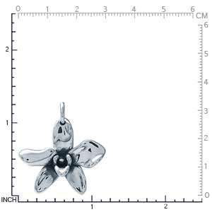 Orchid Flower 925 Sterling Silver Pendant  