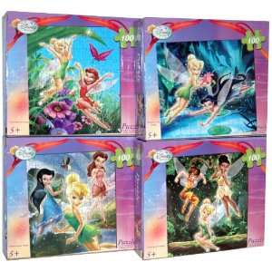  Disney Fairies 100 Piece Jigsaw Puzzle, Set of 4 Puzzles 