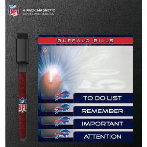  Buffalo Bills NFL 4 PK Magnetic To Do Notes Sports 