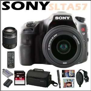  Sony DSLR SLTA57K Alpha 16.1MP DSLR Camera 18 55MM Lens 