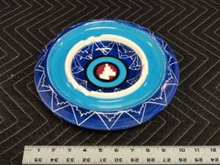 Native American Ute Mountain Tribe Signed Hand Painted Ashtray/Dish 