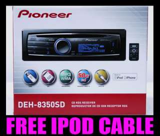 Pioneer DEH 8350SD CD IPOD Car Stereo Player Receiver  