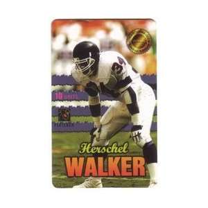 Collectible Phone Card 10u Men of Destiny Herschel Walker RB Dallas 