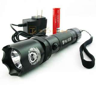 3W 340LM Police CREE LED Flashlight Torch Set Torch 3 in 1 