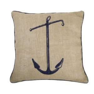    Thomas Paul Seafarer Anchor Jute Pillow 18x18