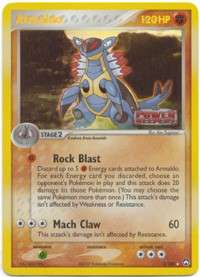 EX Power K Pokemon Card Rev Holo Rare Armaldo 3/108  