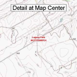   Topographic Quadrangle Map   Laguna Park, Texas (Folded/Waterproof