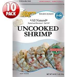 Northern Chef® 21/30 ct. Peeled & Deveined Wild Baja Shrimp   10 lbs 