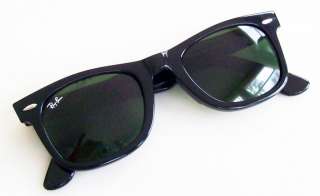 RAY BAN Wayfarer Sunglasses RB 2140 901 Black Green NEW & AUTHENTIC 