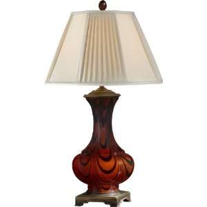  Murray Feiss Sutton Circle Tiger Eye Glass Table Lamp 