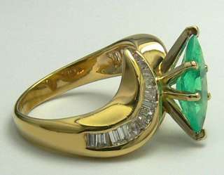 Sparkling Colombian Emerald & Diamond Ring 2.80ctw  