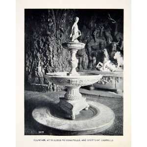  1907 Print Marble water Fountain Sculpture Donatello 