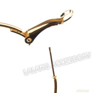 30pcs New Wholesale Golden Hoop Circle Earrings Earwires Findings 50mm 