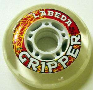 New 8 Labeda Gripper X Soft Inline Wheels   Clear  