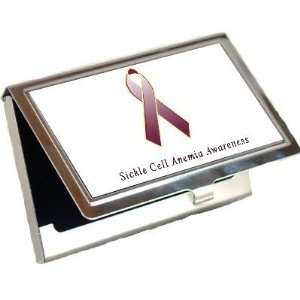  Sickle Cell Anemia Awareness Ribbon Business Card Holder 