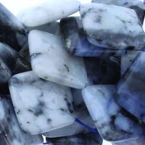 Beads   Blue Fire Quartz  Diamond Shaped Plain   24mm Height, 24mm 