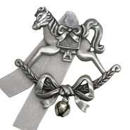 Gloria Duchin® Genuine Pewter Rocking Horse Ornament at 