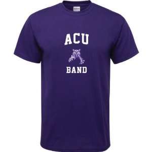  Abilene Christian Wildcats Purple Youth Band Arch T Shirt 