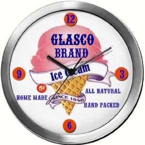  GLASCO 14 Inch Ice Cream Metal Clock Quartz Movement 