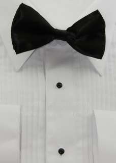 Berlioni Mens Tuxedo Shirt Point Collar + Free Bow Tie Convertible 