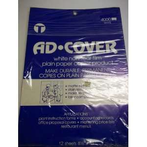  Ad*Cover, 4000 White, Non Tear Film, Plain Paper, Copier 