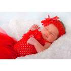  Red Tulle Dress and Headband Set