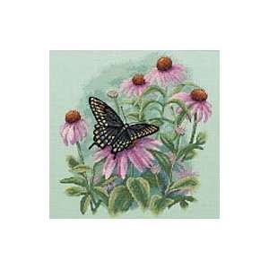  Butterfly & Daisies Counted Cross Stitch Kit 11x11 