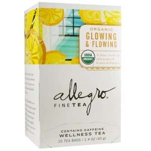 Allegro Organic Glowing and Flowing, 20 Tea Bags  Grocery 