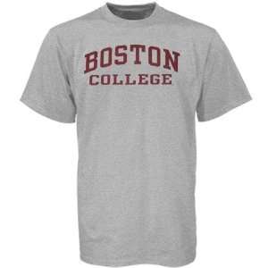  Boston College Eagles Ash Arch Logo T shirt Sports 