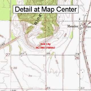  USGS Topographic Quadrangle Map   Bell City, Missouri 