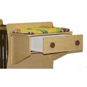    Bergs Oslo 1 Drawer Changer in Natural with Chocolate Knobs Baby