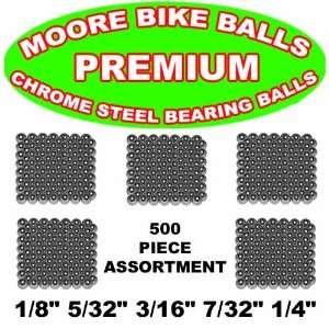  500 Piece Bicycle Loose Ball Bearing Assortment 1/8 to 1 