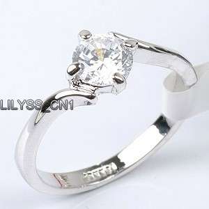 8ct 18KGP Engagement Ring use Swarovski Crystal 014RW  