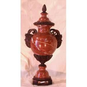   Metropolitan Galleries SRB93148 Red Marble Urn Bronze: Home & Kitchen