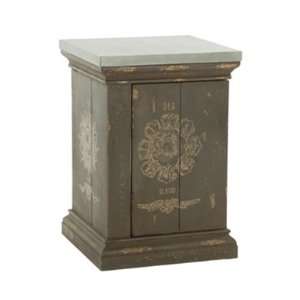    medallion side table with tin top by aidan gray